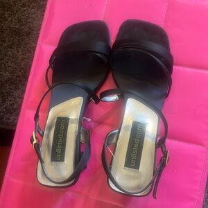 Unlisted Y2K Square Toe Strappy kitten heel Sandals Sz 8